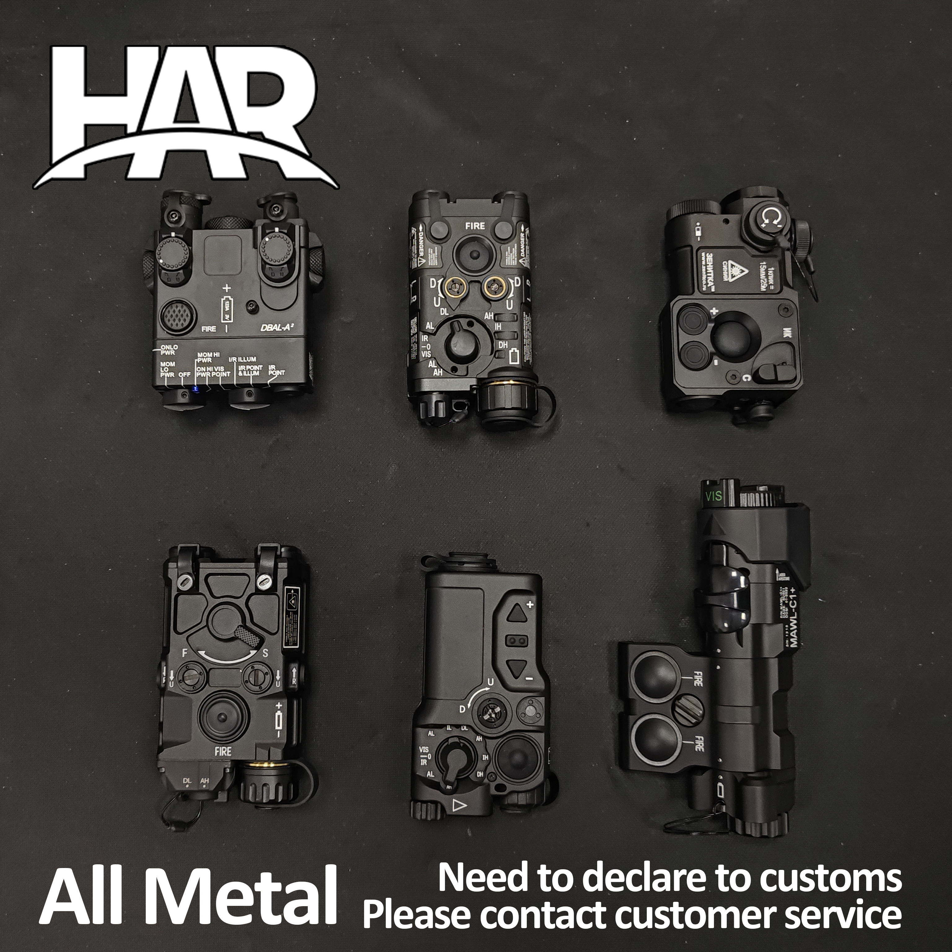 All Metal Perst4 NGAL DBAL OGL  MAWL Raidx flashlight X300 M600C Tactic Flashlight PEQ Battery box