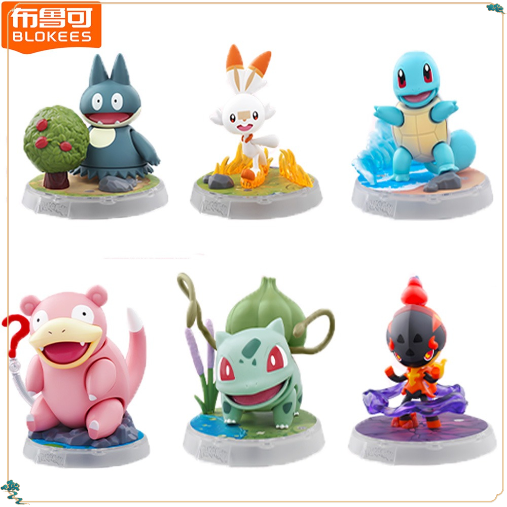 New Original Blokees Pokemon Building Blocks Cartoon Cute Pikachu Assembly Model Puzzle Toys Popular Holiday Gifts Wholesale