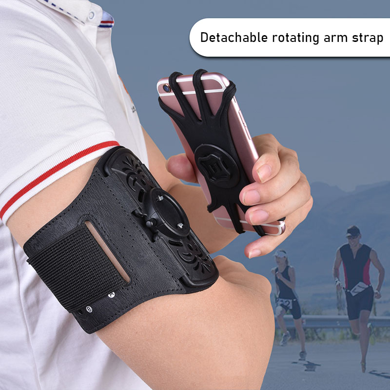 360 Degree Sports Rotating Arm With Outdoor Running Phone Arm Bag, Detachable Cycling Fitness Phone Holder