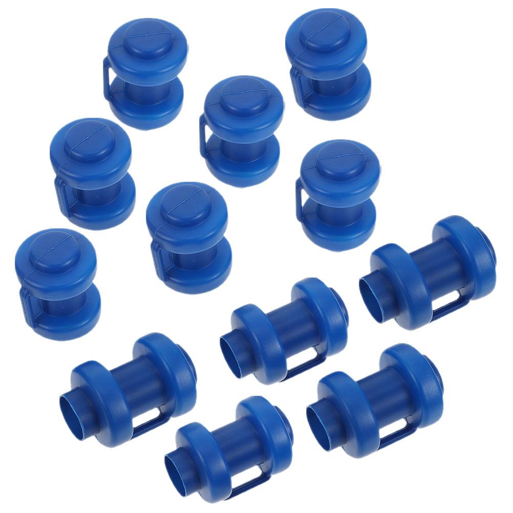 12 Pcs Trampoline Tube Cap Wear Resistant Plastic Parts Stick Caps Pole Protector Replacement Rod Cover Accessories