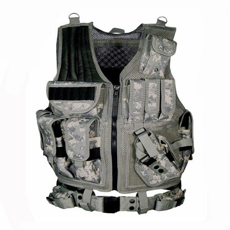 Adjustable Molle Tactical Vest Security Combat Body Armor Vests Security Hunting Army Outdoor CS Game Airsoft Training Jacket