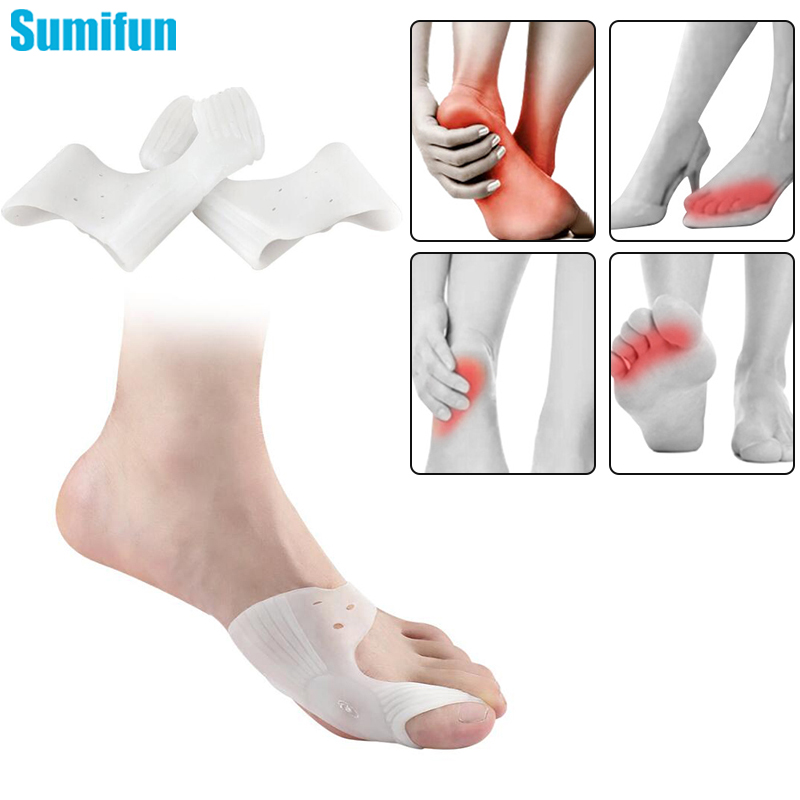 2/4Pcs Toe Orthopedic Bunion Silicone Gel Thumb Separators Spacers Hallux Valgus Corrector Braces Toes Pedicure Foot Care Tool