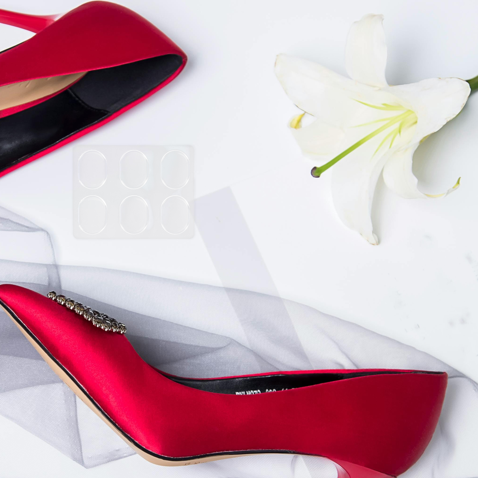 6pcs Transparent Round Silicone Blister Pads for Heel Flat Shoes Foot Protection Shoe Insoles Anti-Slip Gel Heel Pads against