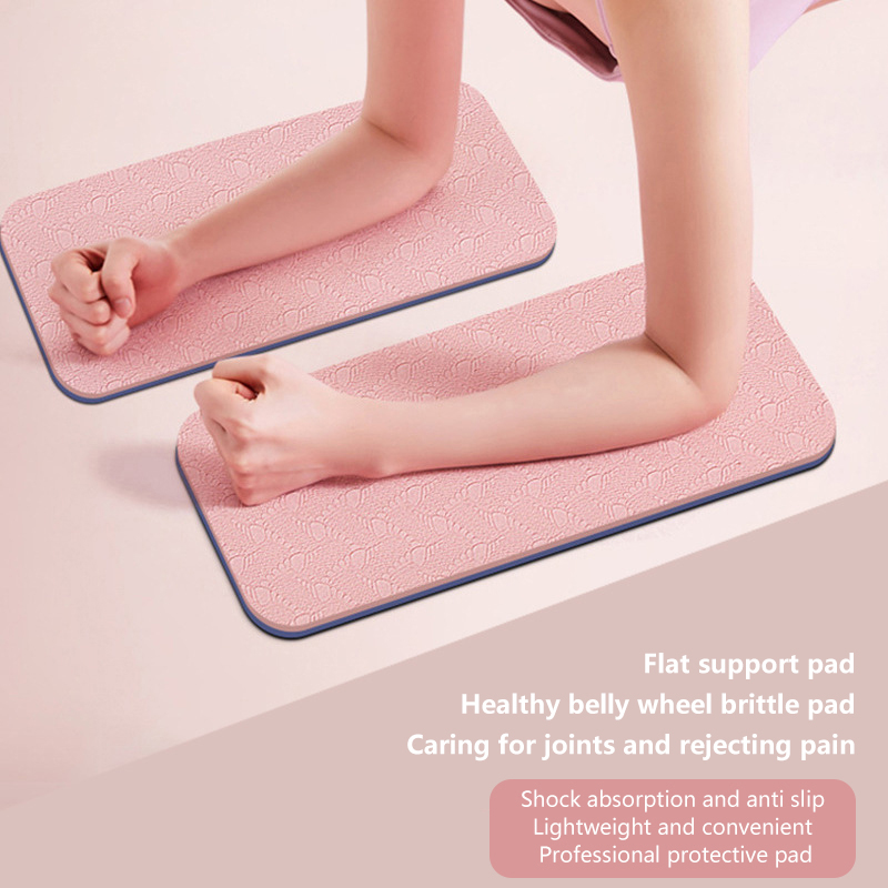 2Pcs Thick Yoga Knee Pad Cushion With Non-slip Texture TPE Pad Support Protective Pad For Elbow Leg Arm Balance Exercise Fitness