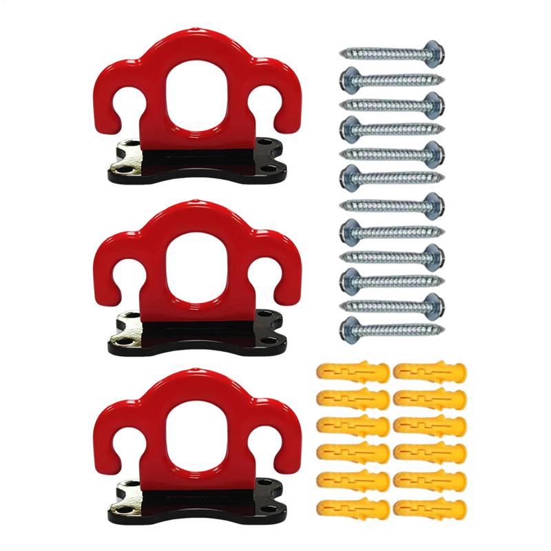 Wall Hook For Resistance Bands Workout Equipment Wall Mount System Set Of 3 Bodyweight Strap Holder For Strength Training