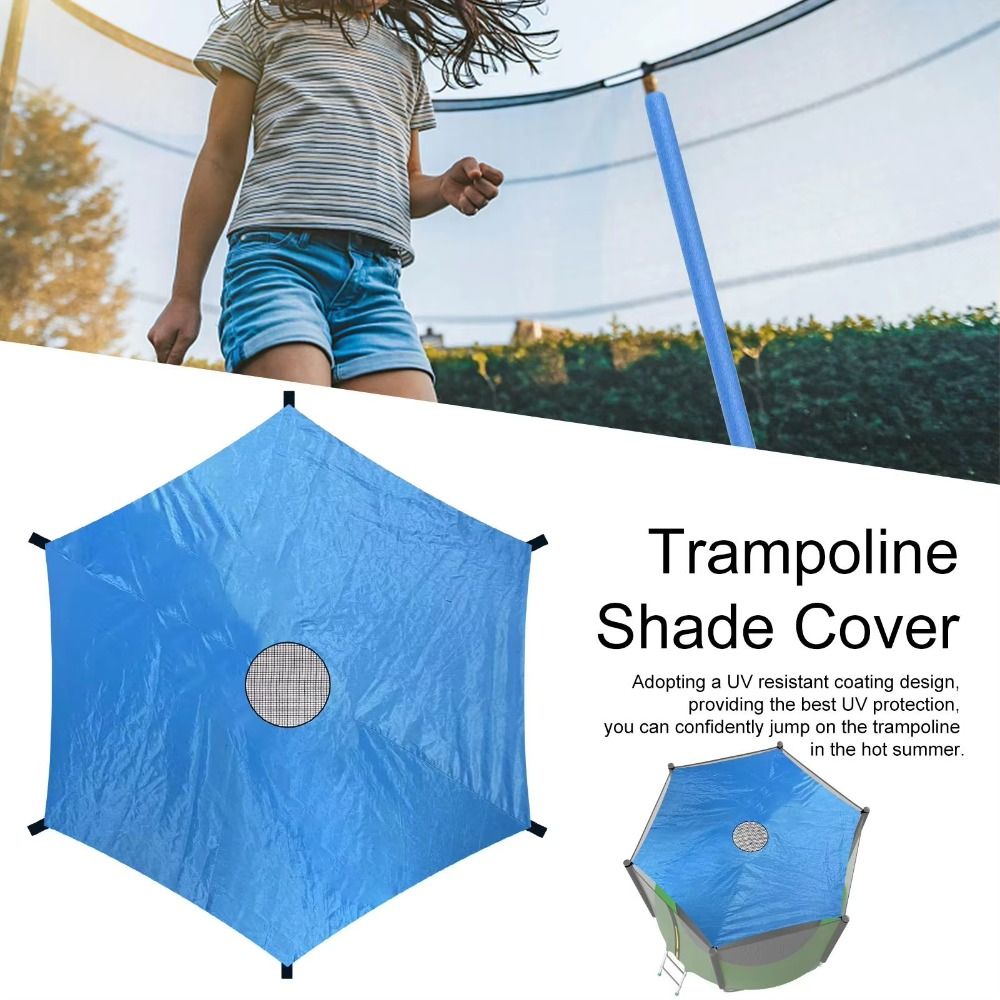 6/8/10ft Trampoline Sunshade Roof UV Protection Rain Protection Trampoline Shade Cover Waterproof Anti-UV Trampoline Top Cover