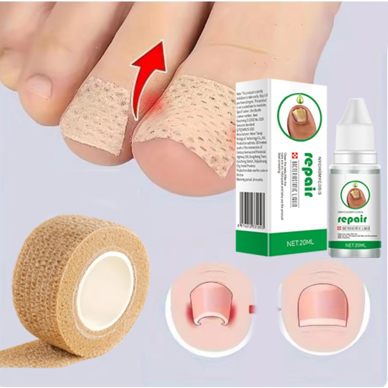 2025 Fungal nail polish, toe protection, nail coating, self-adhesive bandage, easy to use, foot and finger protection set