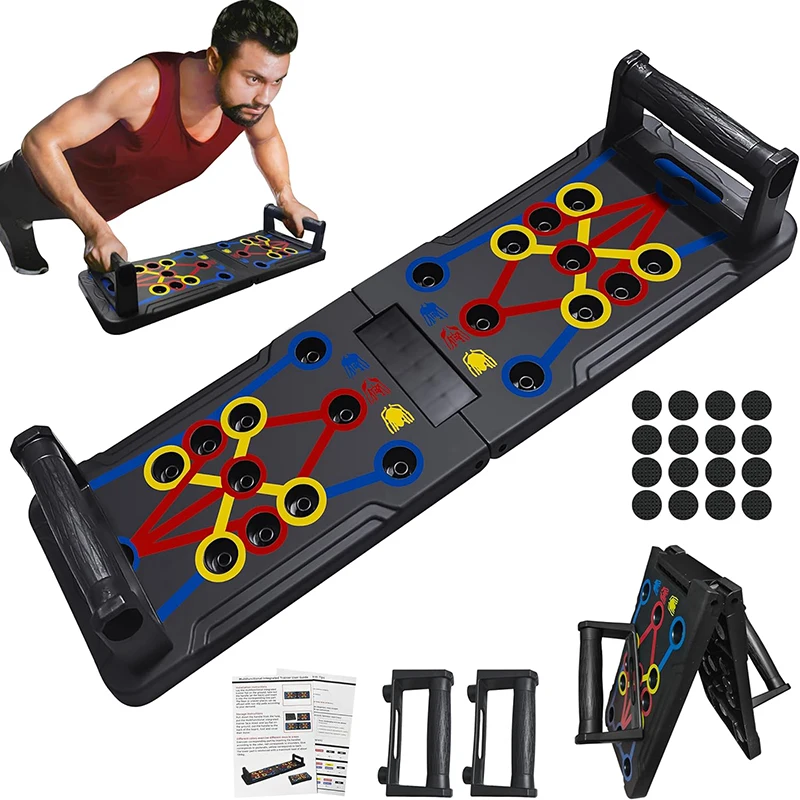 Push Up Board Portable MultiFunction Foldable Workout Equipments Push Up Bar for Home Gym Equipment Bodybuilding Fitness Sports