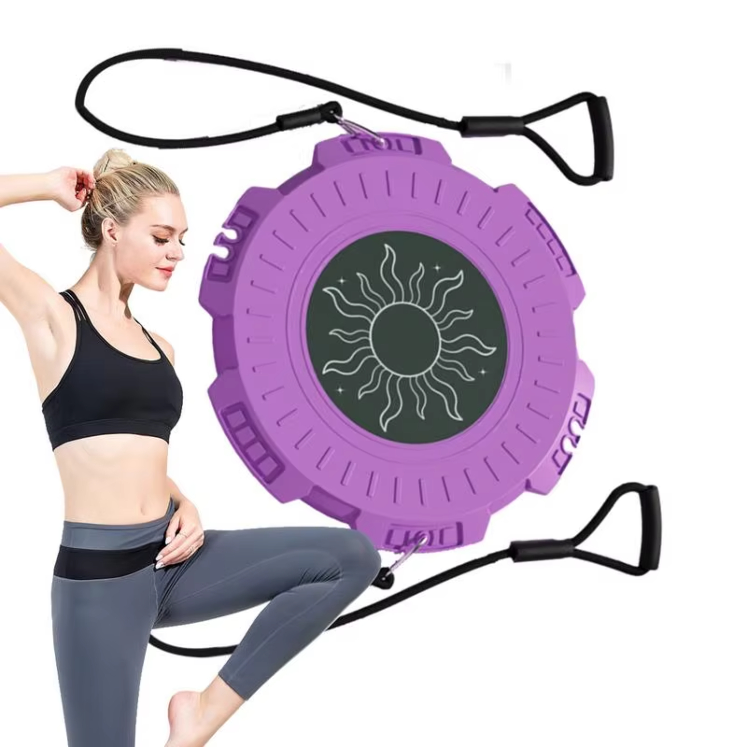 Ab Twist Board Twisting Waist Disc Twist Workout Machine Large Fitness Balance Board With Tension Rope And Magnet  Muscles
