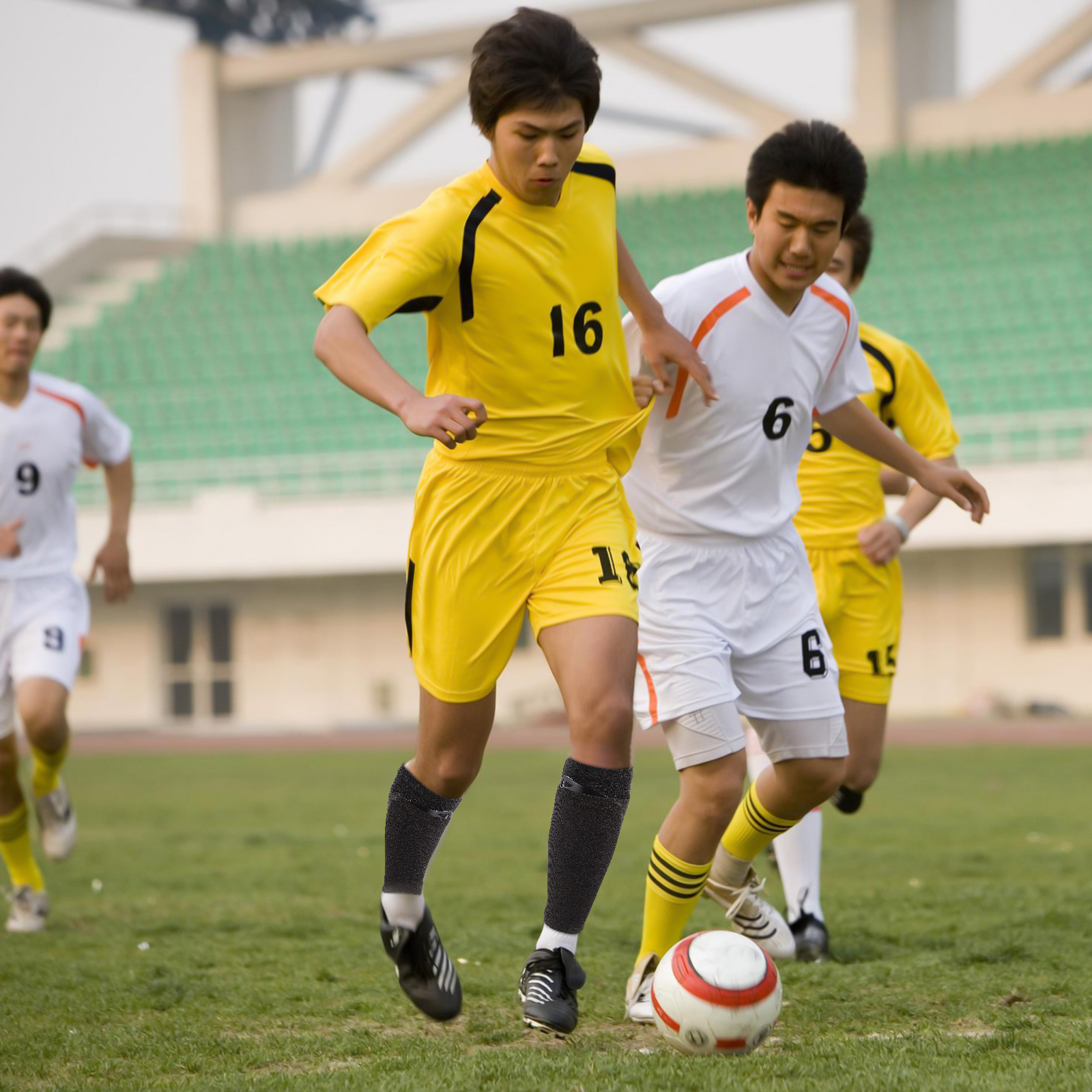 Shin Guards Socks Durable Nylon PU Kids Soccer Leg Protection Covers Non slip Long lasting Leggings Protectors Outdoor Sports