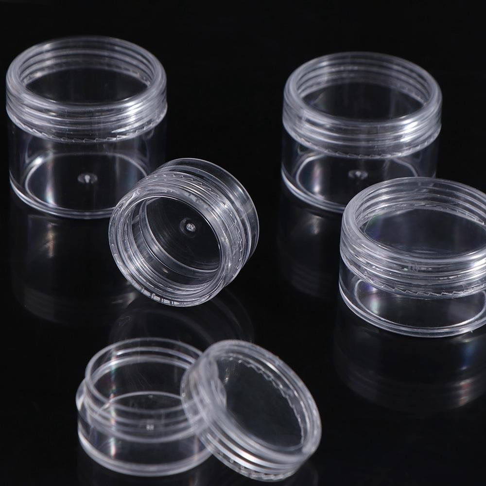 Empty Transparent Clear Cream Jar Portable Plastic Jewelry Storage Box Multi-purpose Sub-bottling Cosmetics Empty Bottle Women