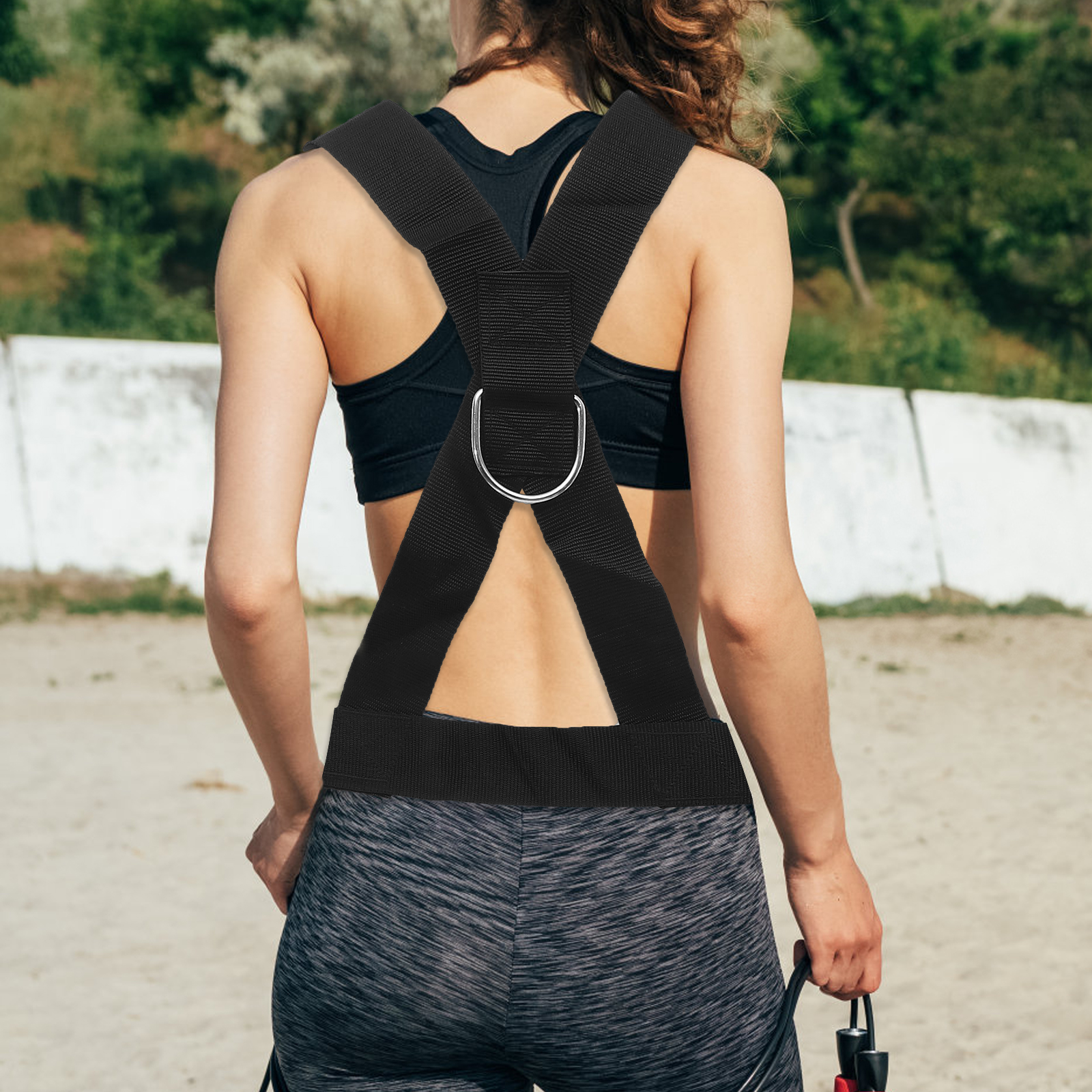 1 set Resistance Training Rope Band High Elastic Stretch Jumping Sprint Running Double Belt Harness Compatible Outdoor Home Gym