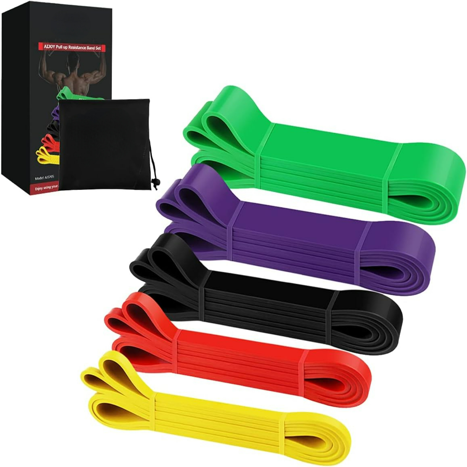 High Quality and Durable Resistance Bands Set for Men and Women, Heavy Duty Stretch Exercise Bands with Carry Bag, Perfect for P