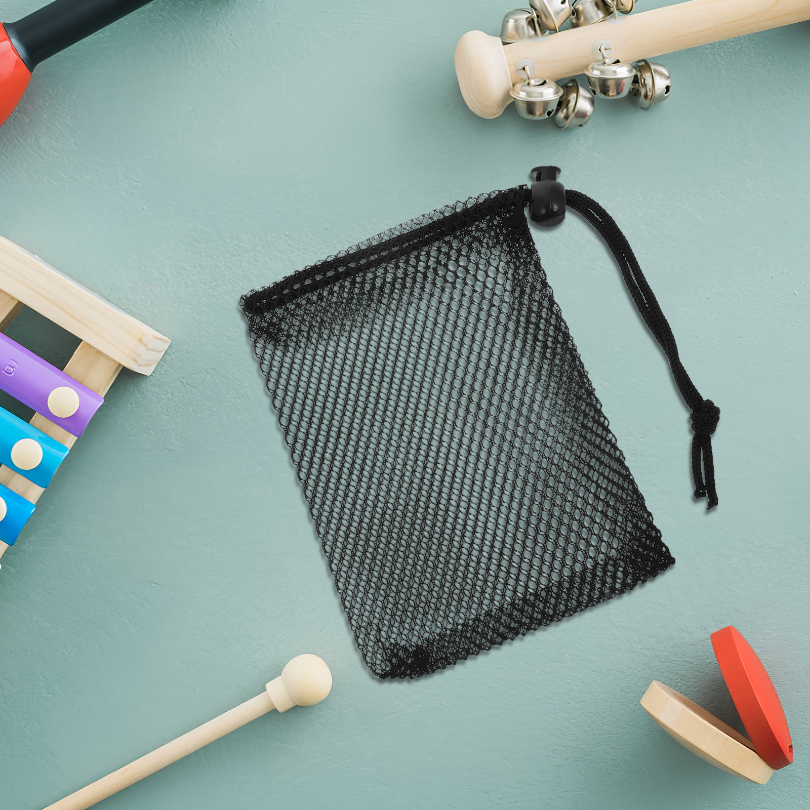 10pcs Mesh Storage Bags Adjustable Drawstring Closure Breathable Odor Resistant for Baseballs Toys Bulk Organization Sport