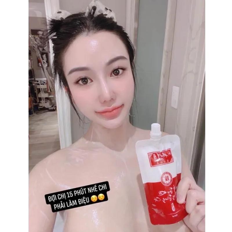 Tắm trắng khô đông trùng cát - Tắm trắng khô vỏ trứng cá tuyết bật, Giúp trắng sáng cho da chai lì, giảm khô da, sạch da chết