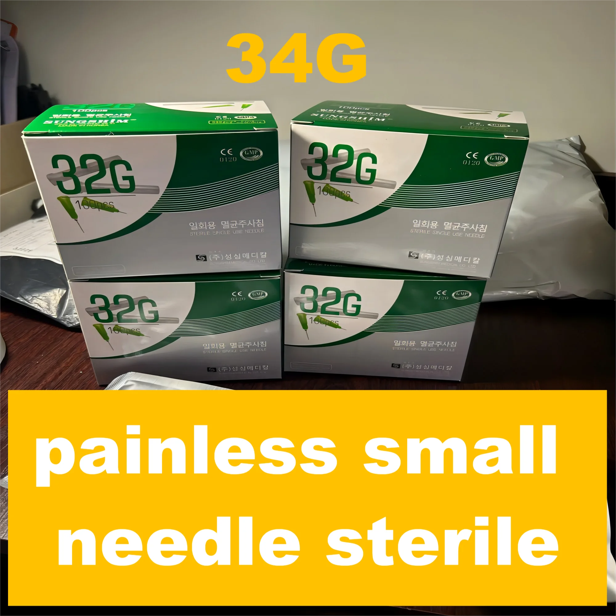 100/50pcs Painless small needle painless beauty ultrafine 34G * 2.5mm  1.5mm 4mmsyringes Korean Needles Eyelid Tools