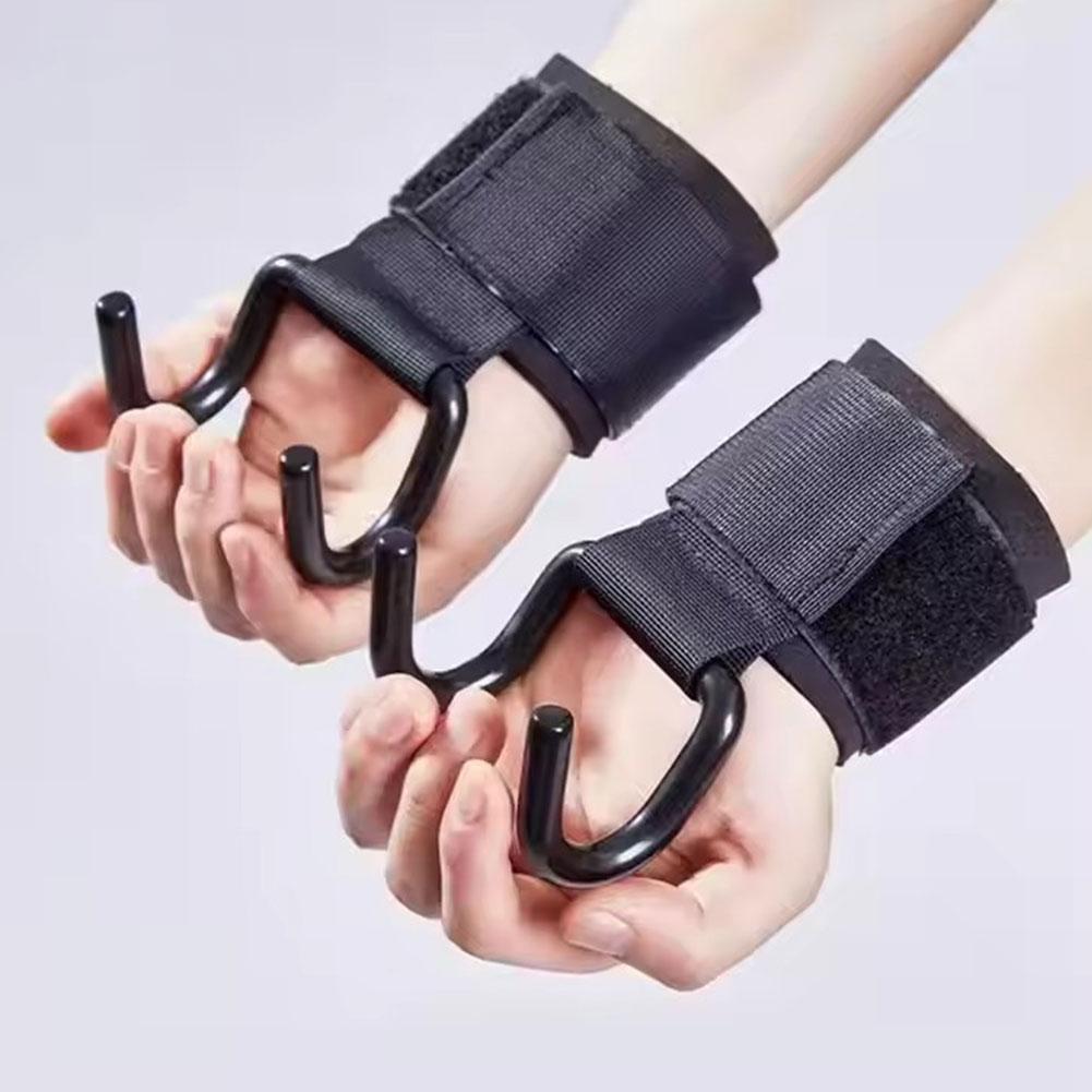 Weightlifting Hooks Glove Hand Bar, Wrist Straps for Fitness, Powerlifting Strength Training Support, Dumbbell Lift Grip Be C7Q3