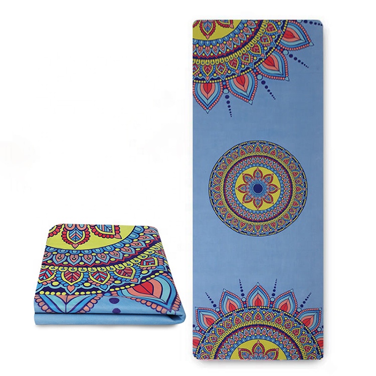 2025  Eco Friendly Custom Rubber Custom Print OEM Yoga Mat 6mm Anti Slip Non-slip Natural Rubber  Suede Yoga Mat