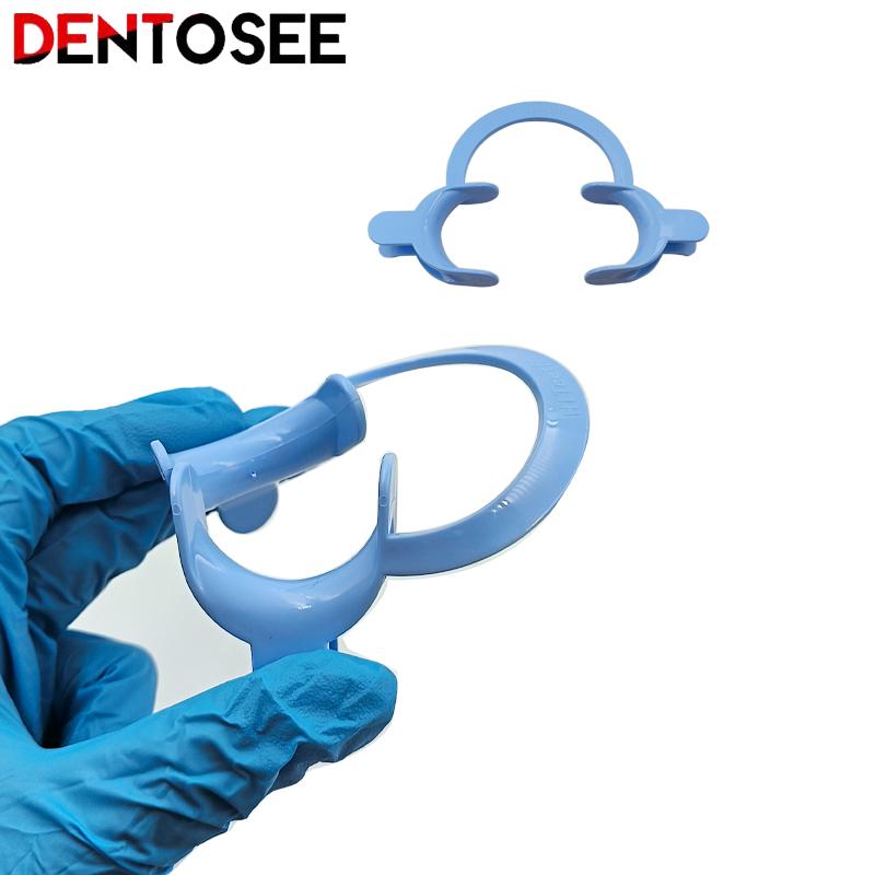 Blue C-Shape Dental Cheek Retractor Lip Mouth Opener Individually Packed Soft Comfortable Teeth Whitening Tool