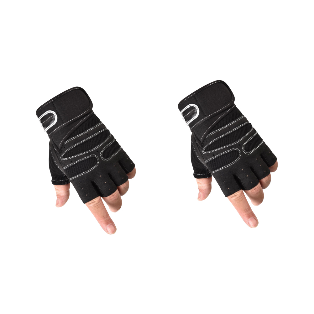 Elastic Breathable Half Finger Gloves Shock Absorbing Palm Fitness Accessories For Outdoor Sports Gym Riding Climbing