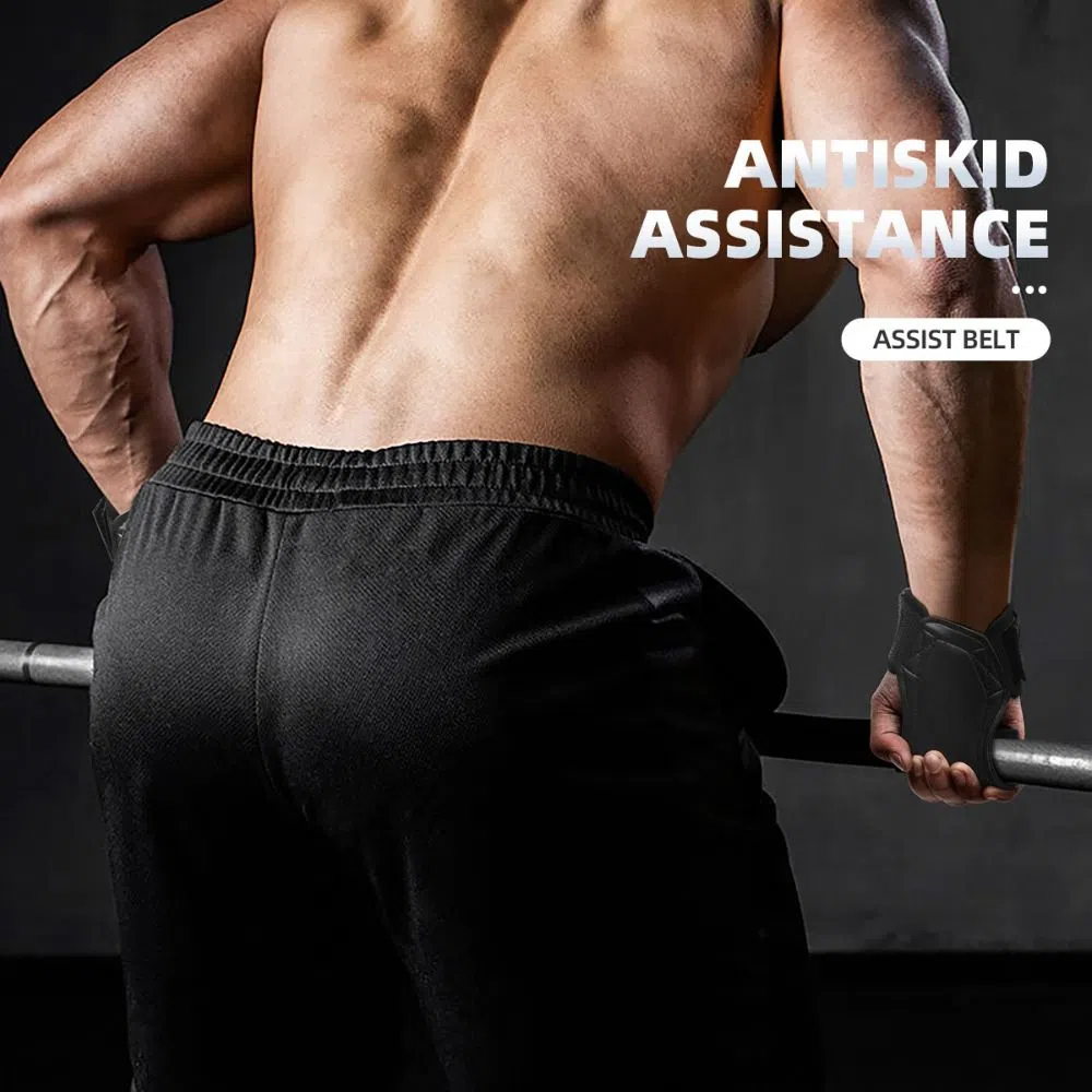 1 Pair Thicken Fitness Power Straps Wear-resistant Non-slip Sports Wrist Pads Durable Adjustable Deadlift Power Straps Pull-ups