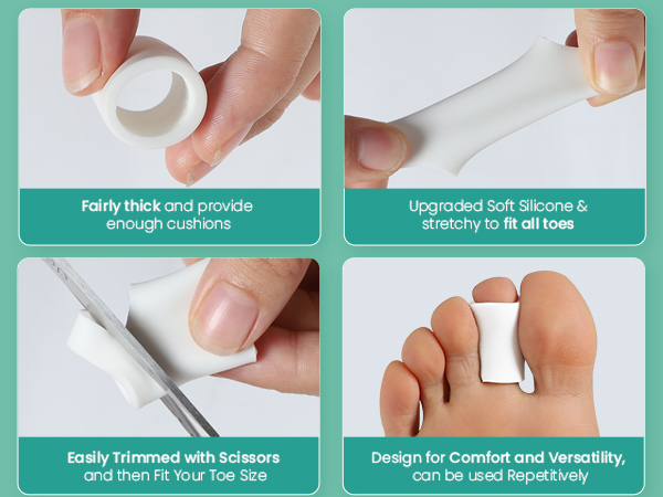 2/6/10Pcs Soft Gel Toe Separator Bunion Pain Relief Foot Care Tool Toe Spacers Corrector Prevent Corn Calluses Blisters Callose