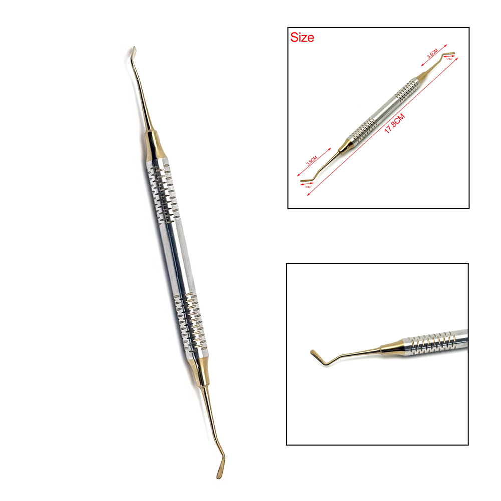 Dental Composite Resin Filling Tool - Double Head Spatula Stainless Steel Handle for Dentist Lab Restoration