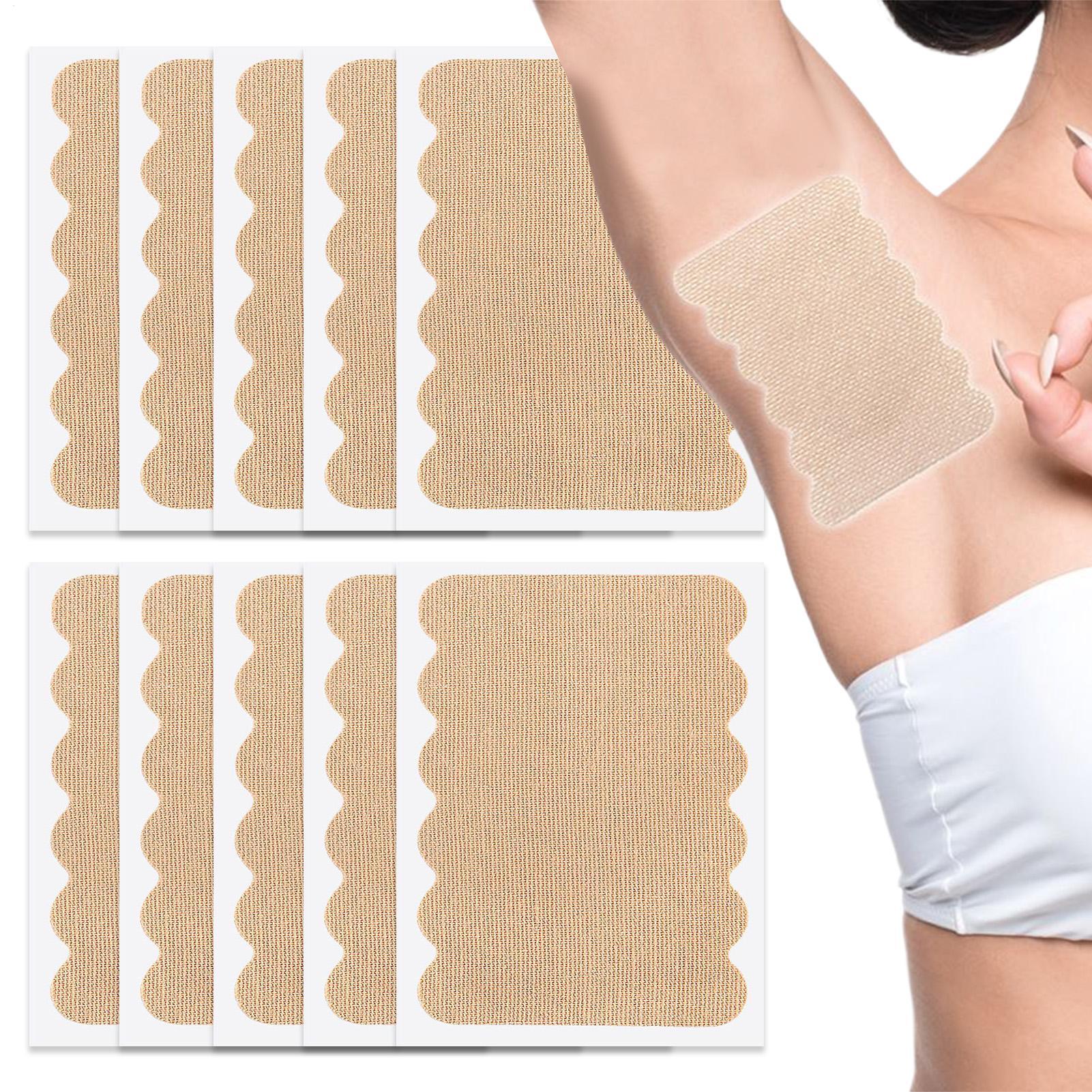 Underarm Sweat Pads 10 Pieces Sweat Pads for Women Blocker Protectors with Elastic Shield High Sweat Absorption