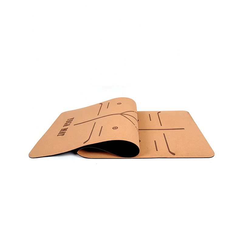 2023 Hot Anti Slip Organic Eco Friendly Custom Design Natural Tree Rubber Cork Yoga Mat