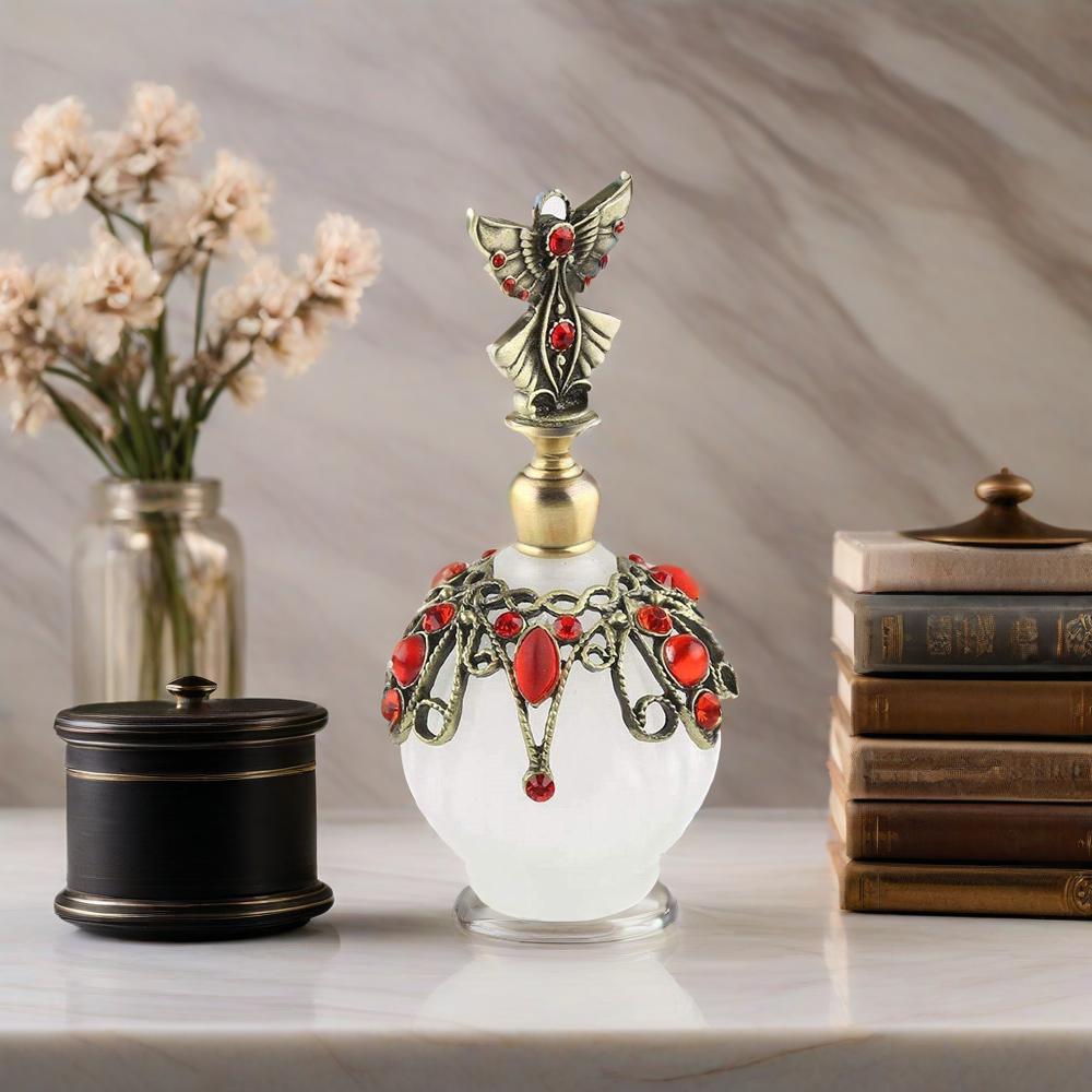 Vintage Perfume Glass Bottles 30ml–Elegant Perfume Oil Refillable Bottles–Decorative Accessories & Unique Gifts for Women Ladies