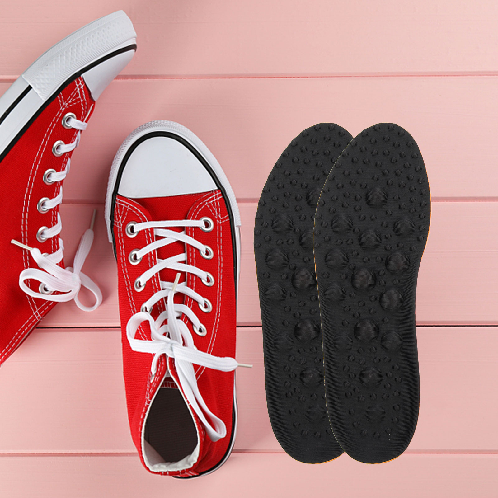 Massage Insoles Sports Shoe Inserts Shock Absorbing Non Slip S 35 38 Foot Sports Insoles Care Tools Massaging Pads