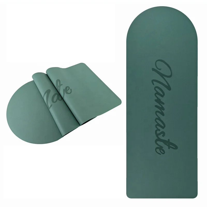 Non-slip Yoga Mat Coconut Silk Scrub PU Semi-circular Oval Non-slip Wear-resistant Yoga Mat Sweat-absorbing Fitness Dance