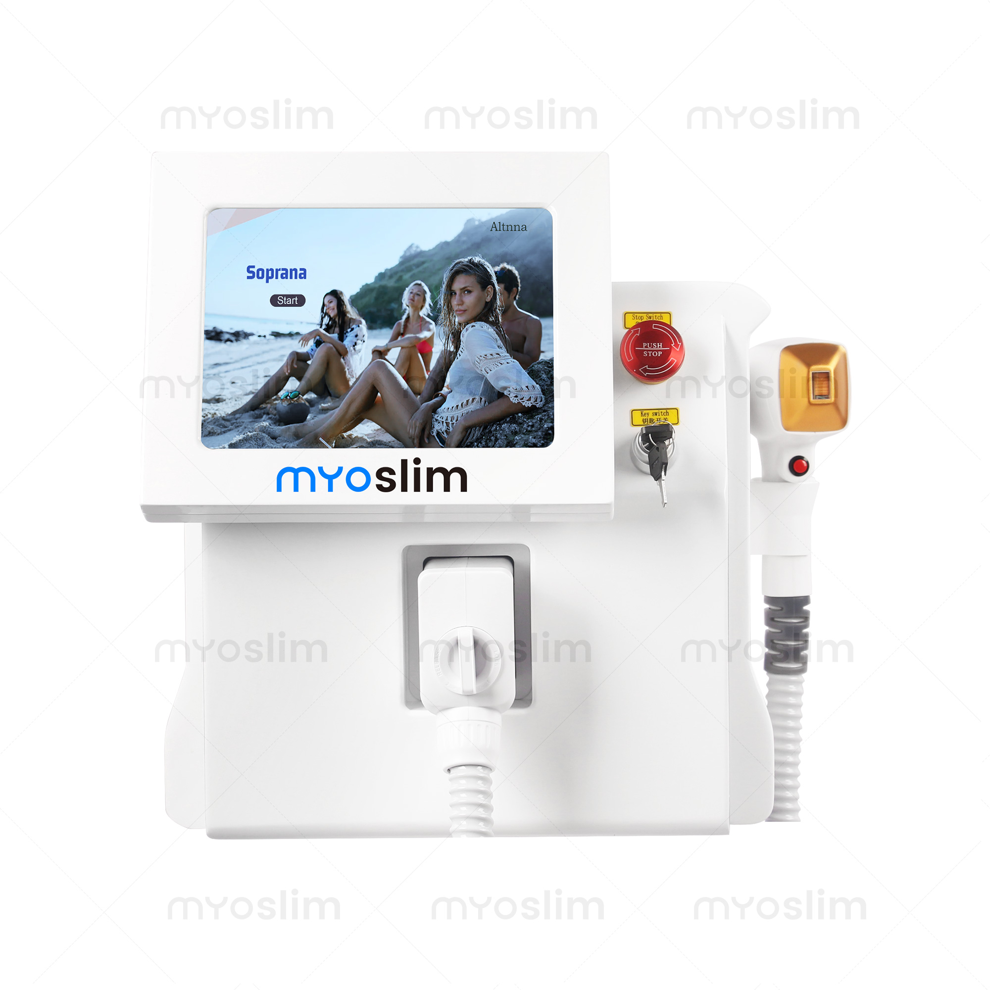 3500W 808nm Professional Diode Laser Hair Removal Machine, 3 Wavelengths (755/808/1064), Ice Platinum, Permanent Depilation for