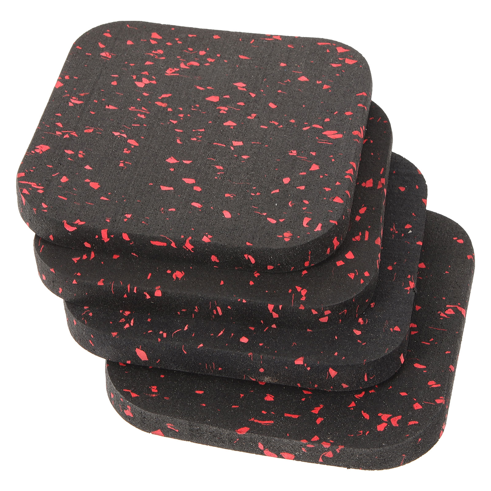 4 Pcs Heavy Cushion Treadmill Mat Rubber Floor Pad Gym Flooring Under Workout Machine Wear Resistant Durable Long Life Easy Use