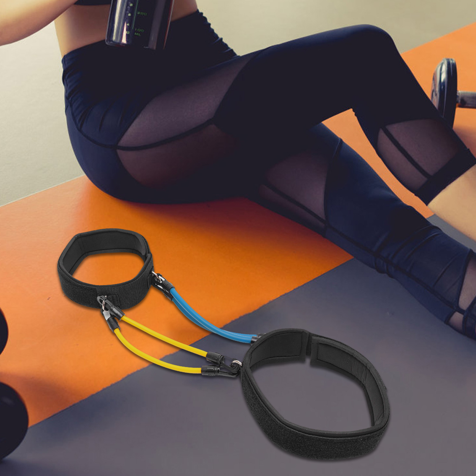 1 set Adjustable Basketball Leg Lifting Trainer Elastic Ankle Pulling Band for Sports Training Volleyball Tennis