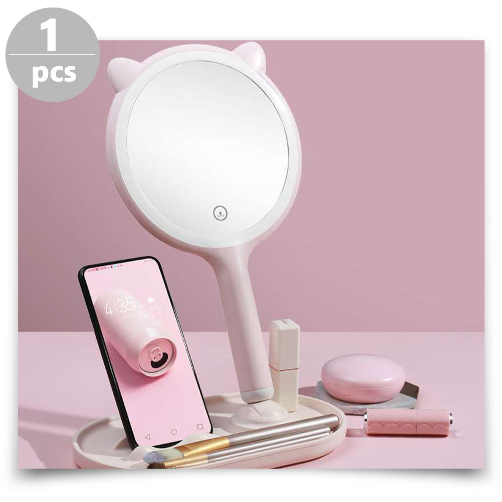 LED Vanity Foldable LED Lighting Mirror for Girl Table Desktop Use Long Lasting Durable Material Bedroom Study Home Use