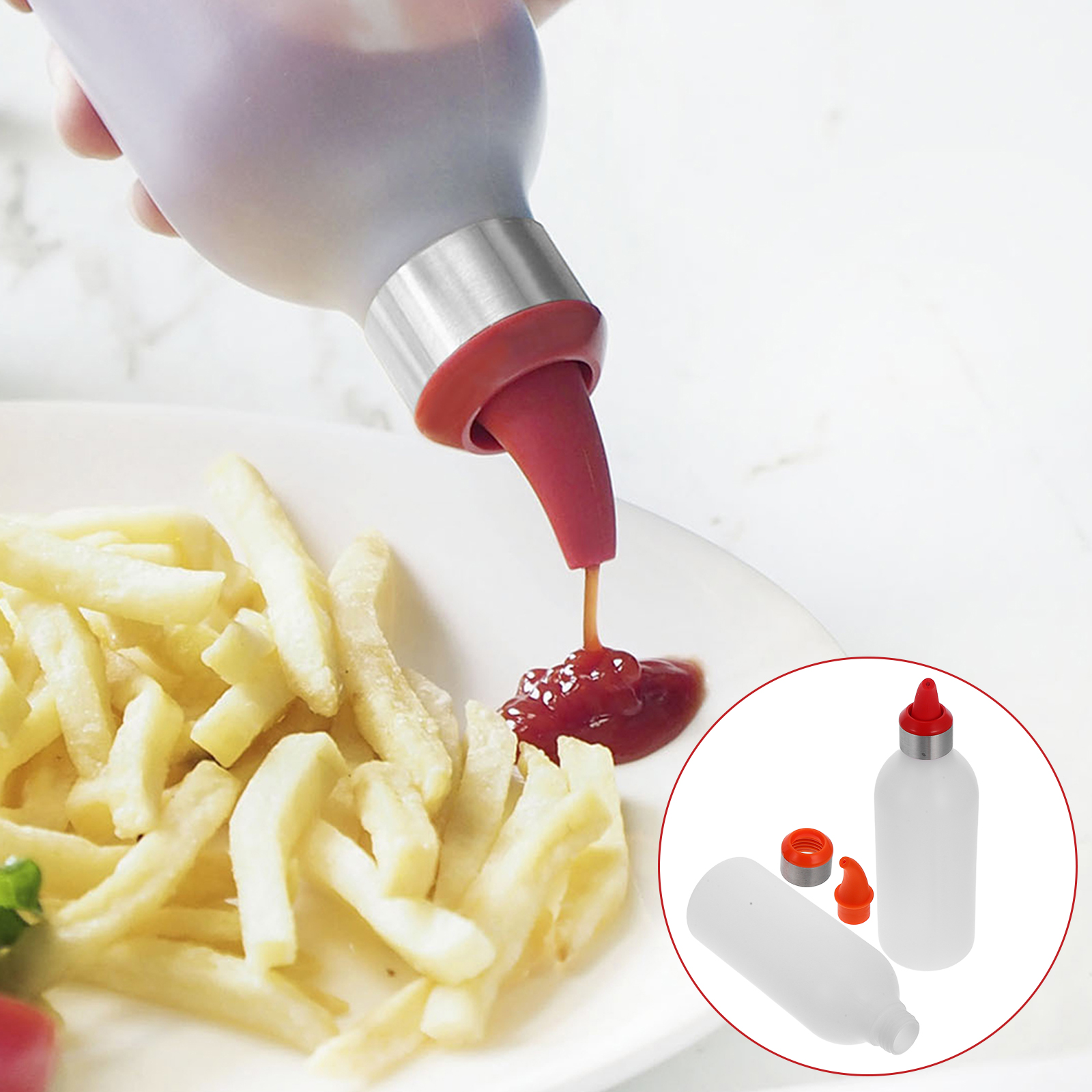 2 Pcs Jars Kitchen Accessories Honey Storage Ketchup Bottles Squeeze Mini Condiment Grill Tools Mustard Sauce Soy Vinegar