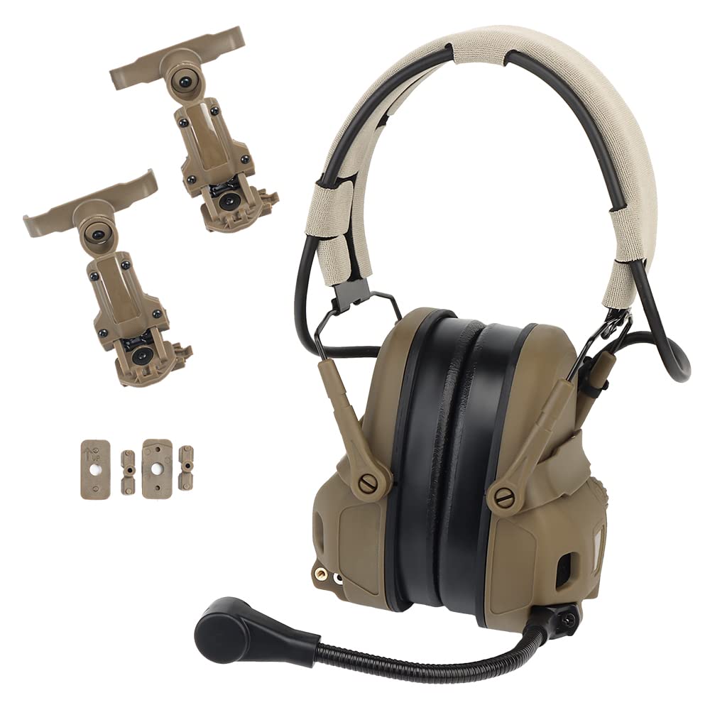 Tactical GEN 6 Noise Reduction Headset, Hunting Shooting Pickup Earmuff for OPS Core ARC and Wendy M-LOK Helmet HeadPhone