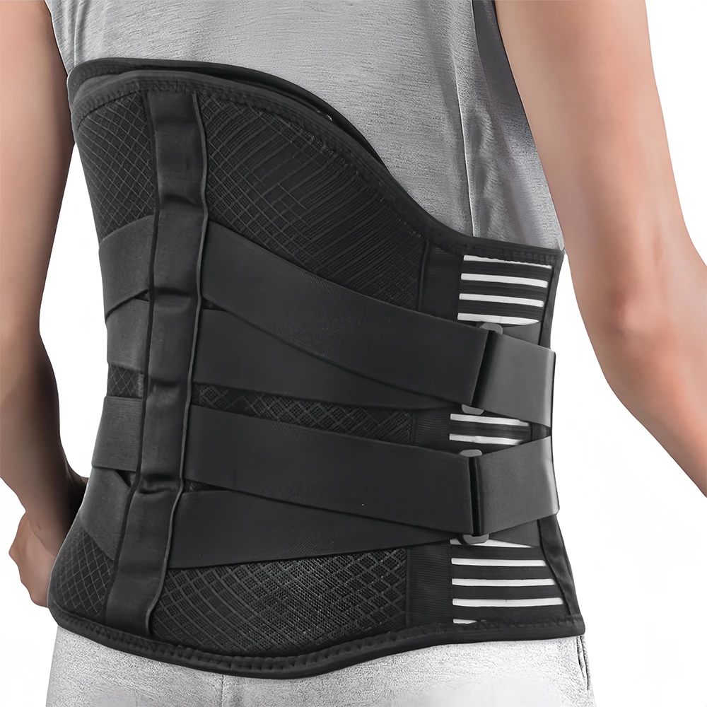 Back Brace with Big Lumbar Support Pad Breathable Lower Back Support, Women Men Lumbar Support Belt for Herniated Disc, Sciatica
