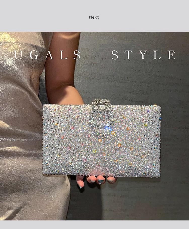 Bling Shiny Clutch Purse For Wedding Party Fashion Glitter Diamond Evening Bag Luxury Women Handbag Shoulder Crossbody Bag
