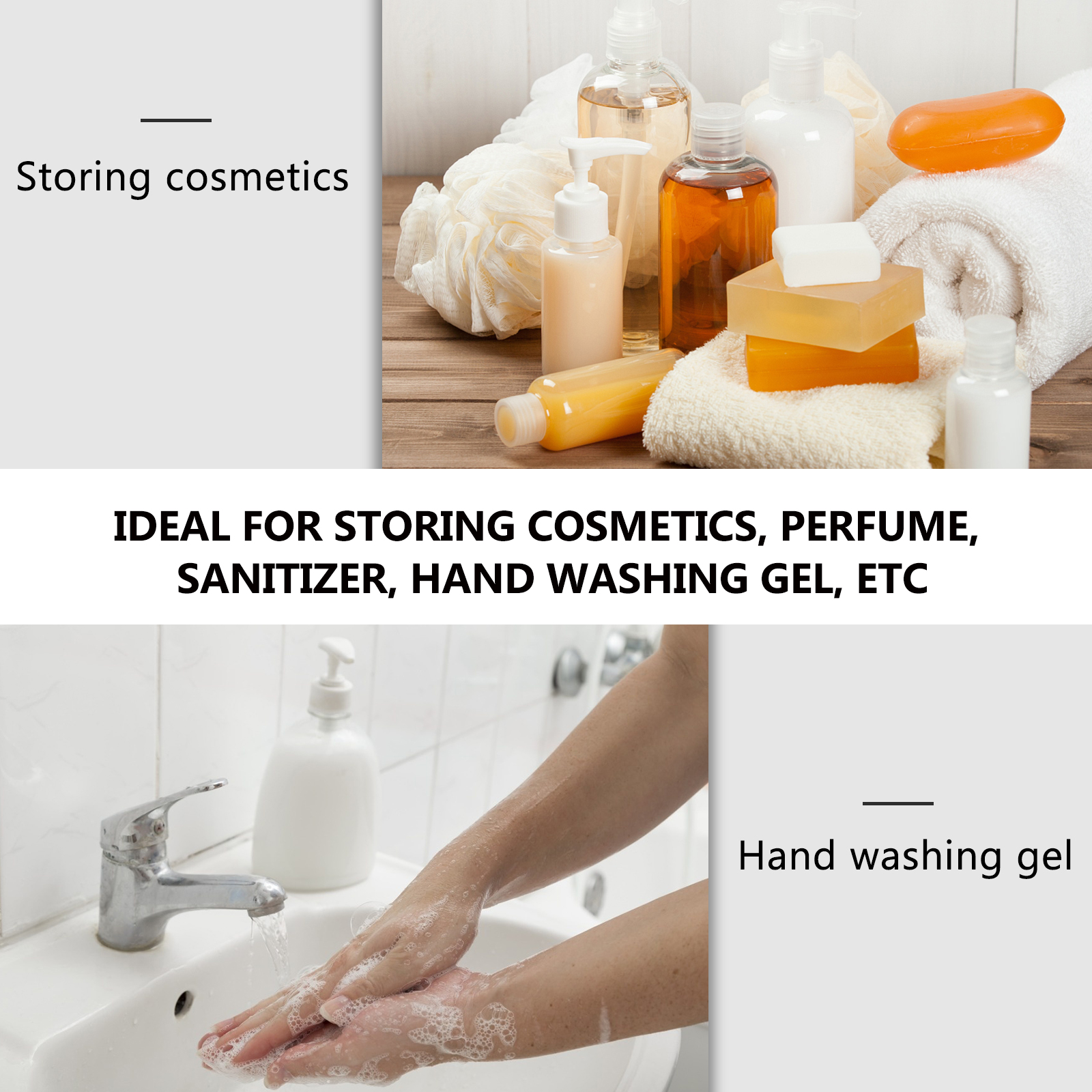 4pcs Hand Bottle Case Empty Keychain ABS Lightweight Portable Handwashing Fluid Cover Tassel Free Storage