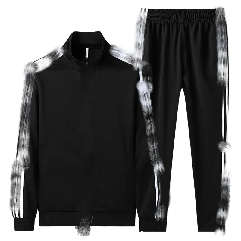 Men Tracksuit 2 Piece Suits Gym Wear Classical Men's Sportswear Set Homme Male Running Hoodie Jackets Clothes Outdoor Suits 4XL