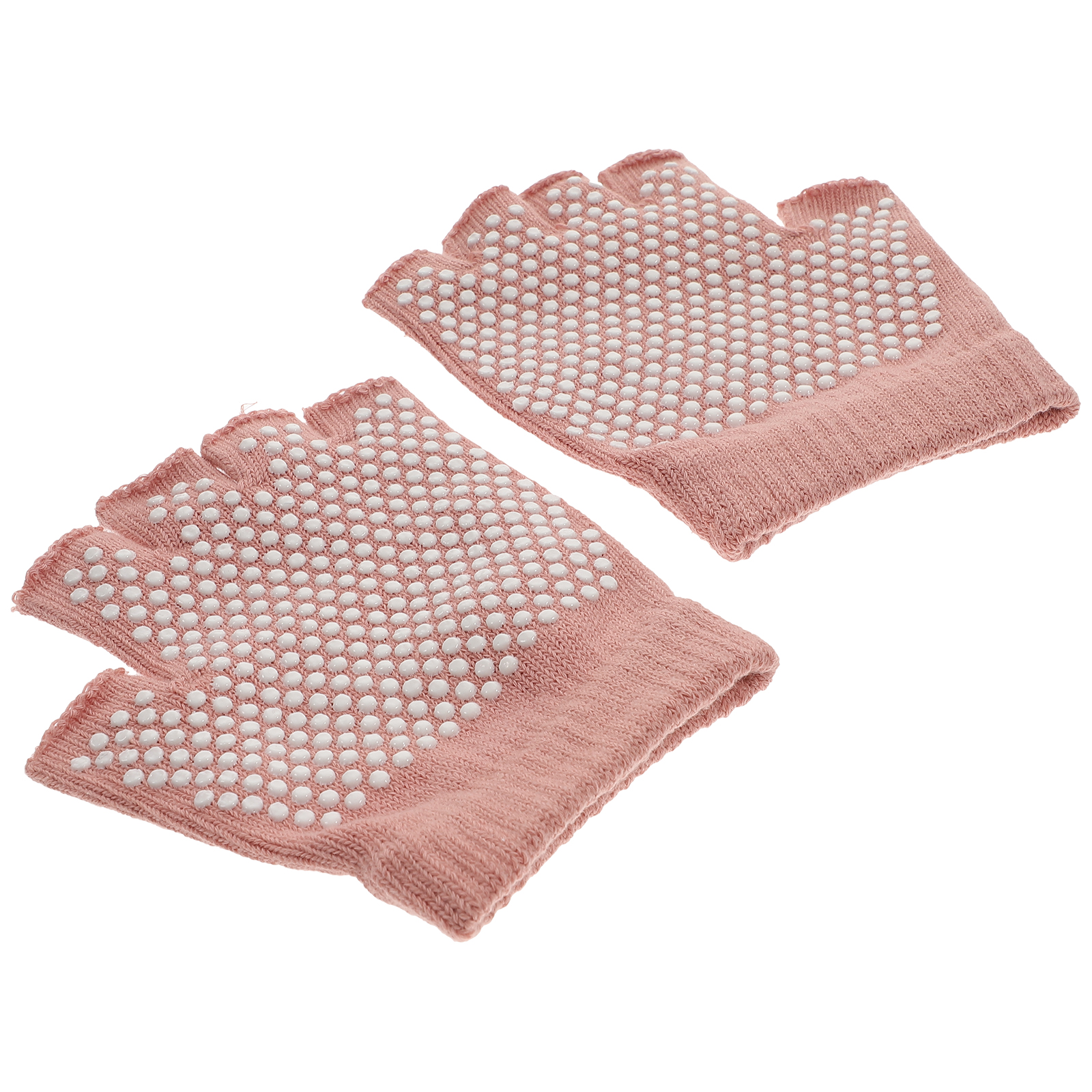 Yoga Gloves Non-slip Knitted Fitness Half Finger Pink Sweat Absorbing Breathable Workout Accessories Fitness Equipment