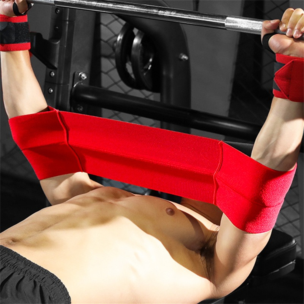Weight Lifting Elastic Elbow Guard, Bench Press Resistance Band, Gym Fitness Auxiliary Band, Increase Strength Protect Elbow