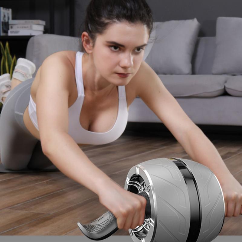 Abs Roller Wheel Abs Exercise Roller Silent Rebound Belly Trainer Wheel Strengthening Equipment With Ergonomic Handles For Gym