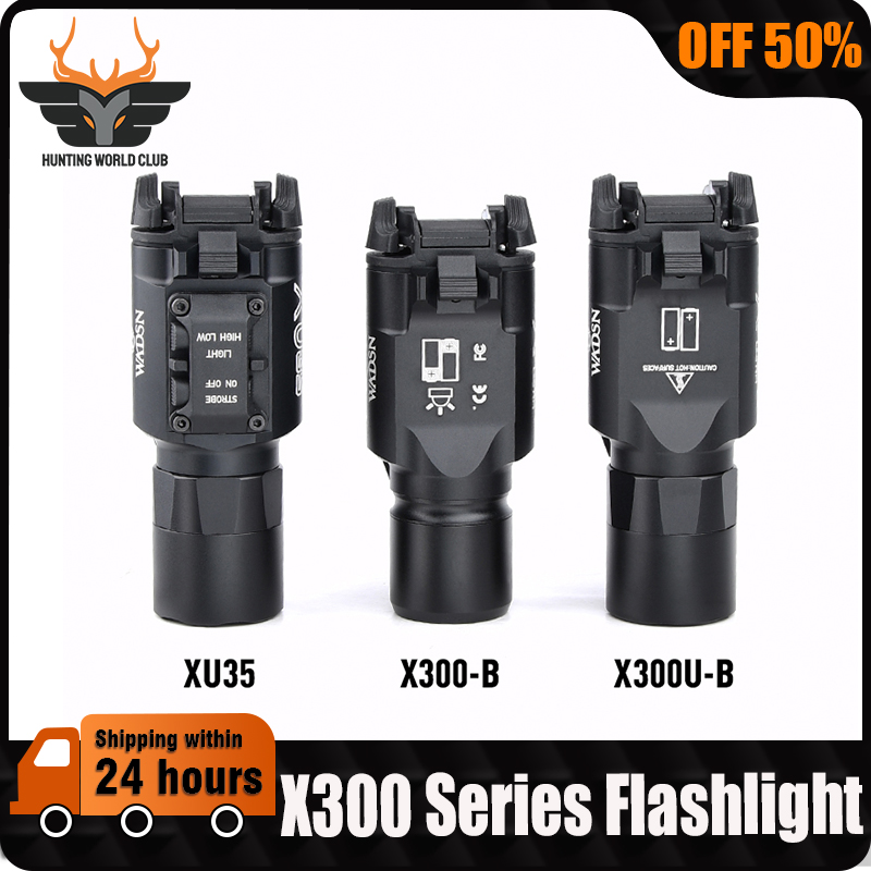 WADSN X300-B X300U-B XU35 New All Metal SF X300 Flashlight White LED Light Strobe Pistol Gun Lamp Glock G17 18 19 Accessories