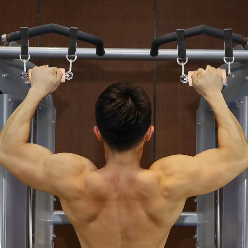 Pull Up Grips 2X Climbing Strength Bar Grips Wooden Home Gym Fitness Accessories Portable Outdoor Training Handles For Men Women