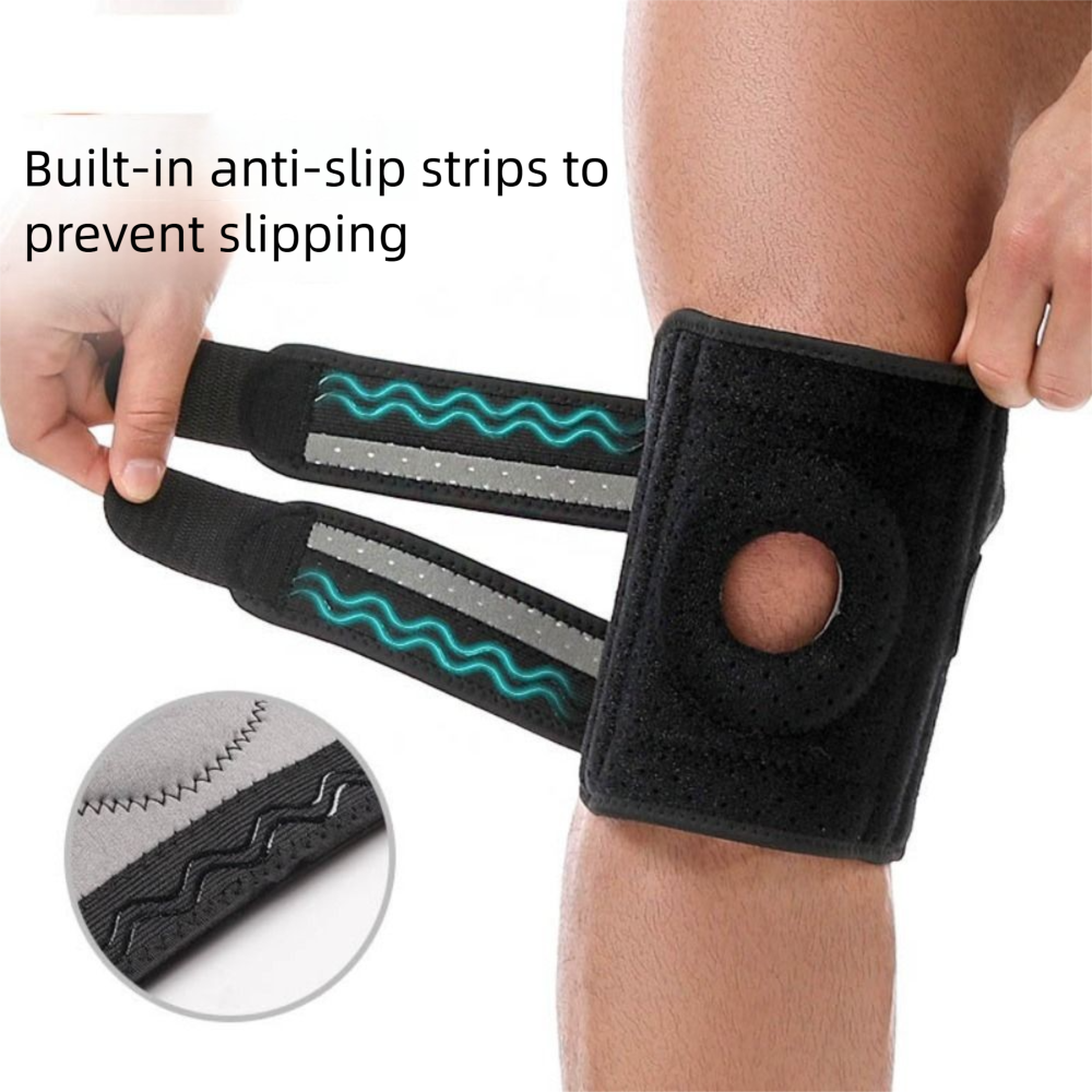 Elastic Knee Support Brace Leg Brace Protector Safety Knee Pad Ajustable Strap Breathable Kneepad Patella For Running