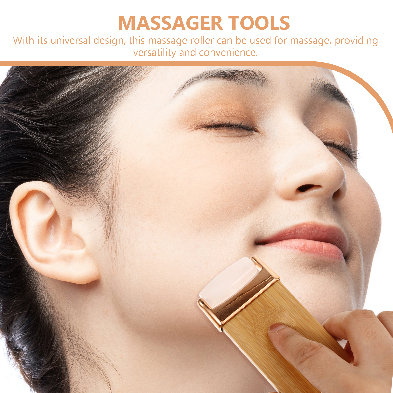 Jade Massager Face Massaging Tool Scraping The Rollers Wooden for Men Woman Facial Sculptor
