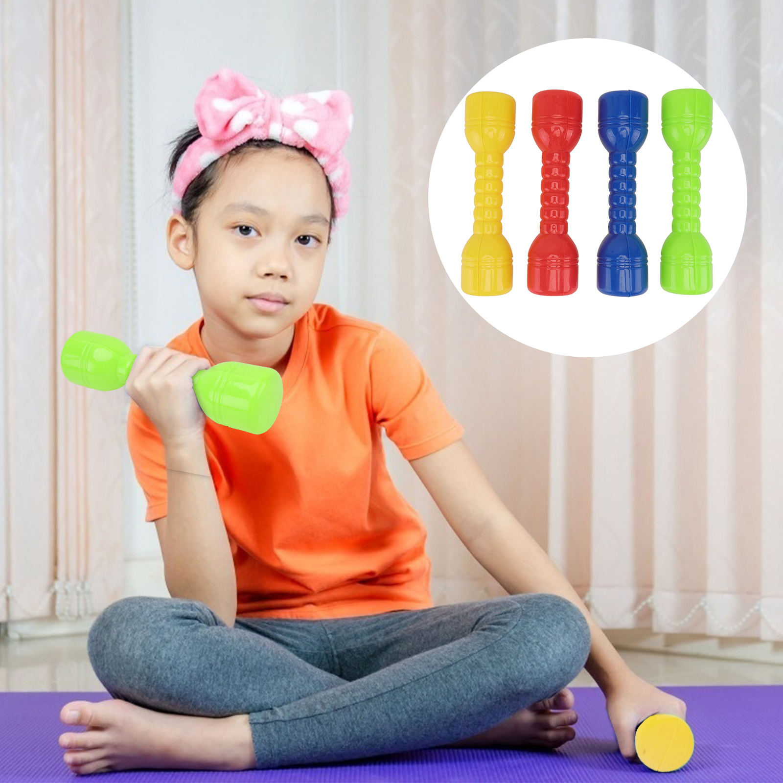 4 Pcs Closed Opening Design Dumbbells Small Children Barbells Yoga Exercise Ergonomic for Kids